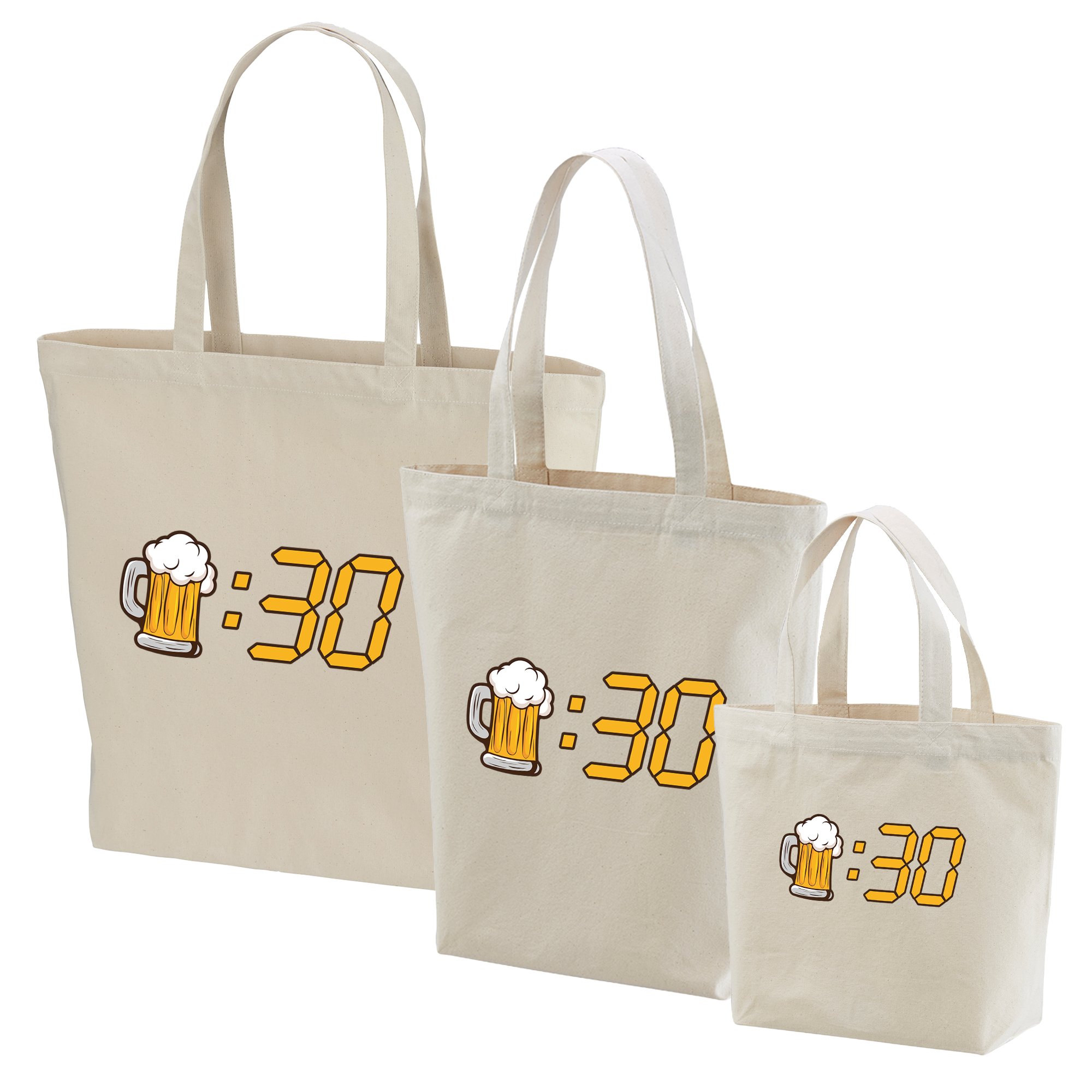 「ビール:30」誕生日プレゼントにも最適!居酒屋・飲み会で話題の面白トートバッグ|日本酒・ビール・焼酎・ウイスキー好きにおすすめ